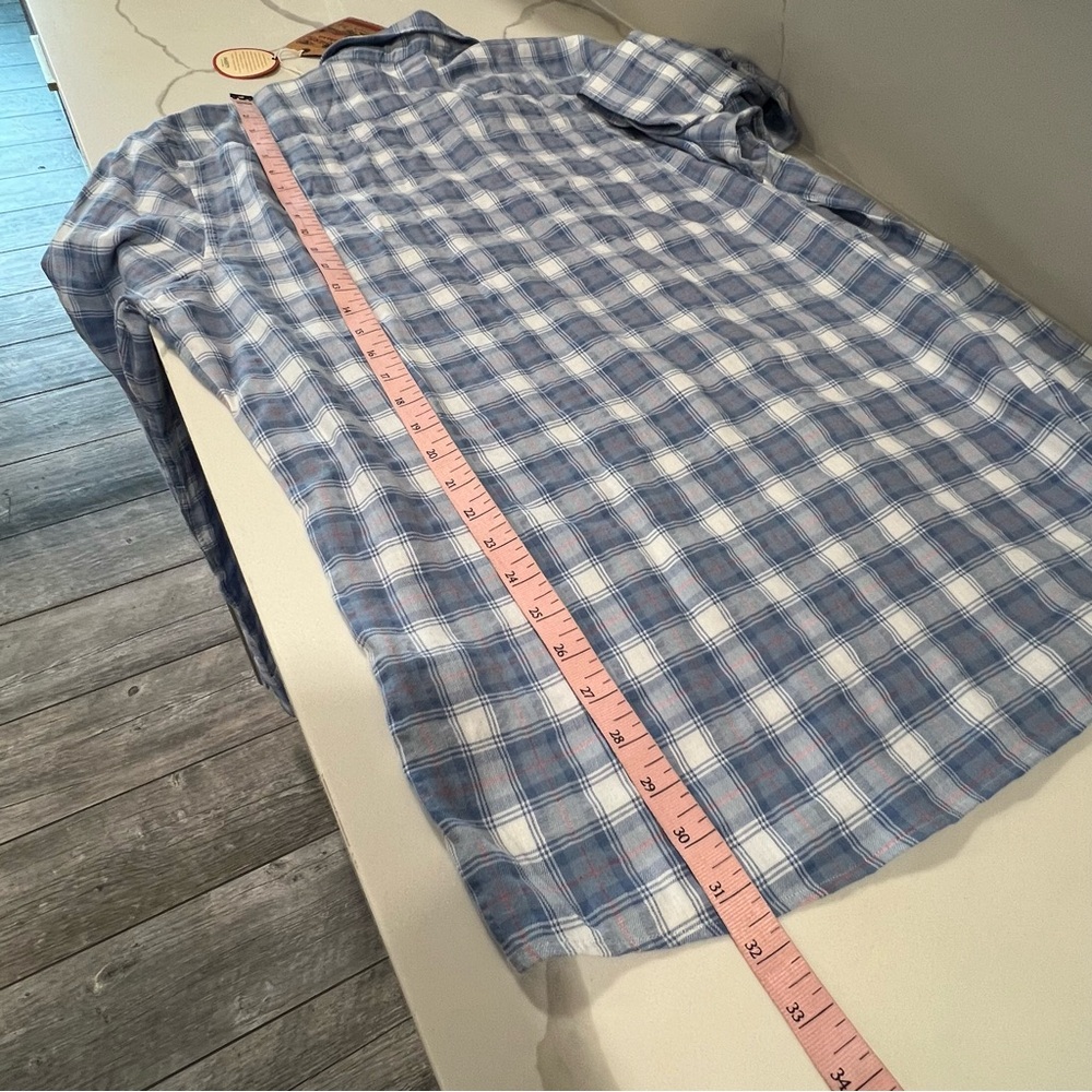 Faherty Men's Blue Harbor Bristol Plaid Shirt tropical cotton shirt size XXL NWT - Picture 13 of 13